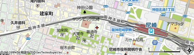 兵庫県尼崎市西御園町111周辺の地図
