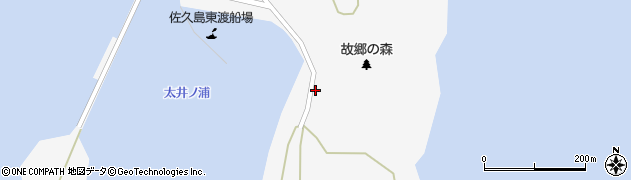 愛知県西尾市一色町佐久島（久保井）周辺の地図