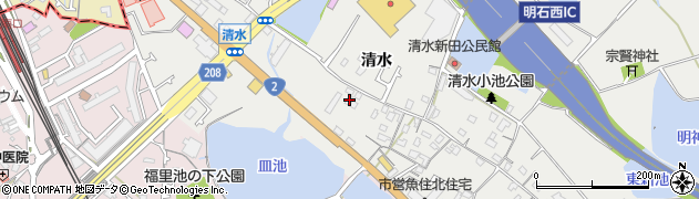 兵庫県明石市魚住町清水2107周辺の地図