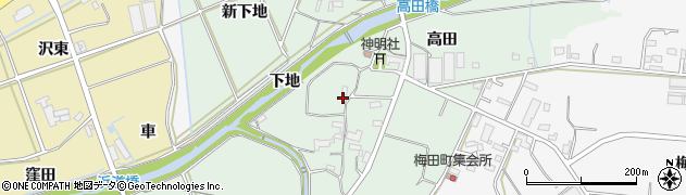 愛知県豊橋市高田町周辺の地図