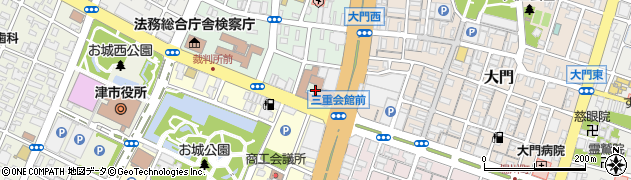 津中央郵便局集荷周辺の地図