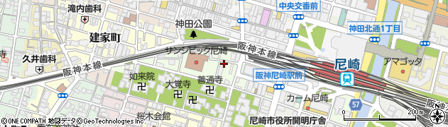 兵庫県尼崎市西御園町112周辺の地図