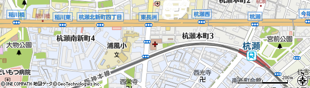 杭瀬福成園周辺の地図
