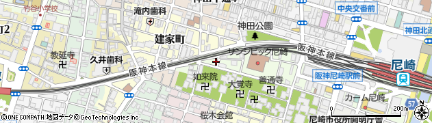 兵庫県尼崎市西御園町143周辺の地図