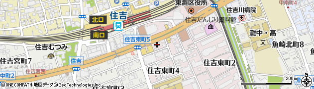 カーコンビニ倶楽部住吉イースト店周辺の地図