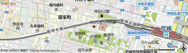 兵庫県尼崎市西御園町101周辺の地図