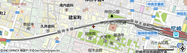 兵庫県尼崎市西御園町周辺の地図
