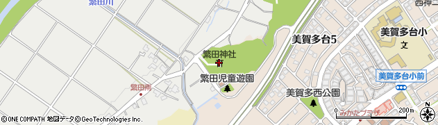 繁田神社周辺の地図