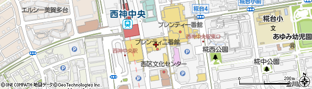 スターバックスコーヒープレンティ西神中央店周辺の地図