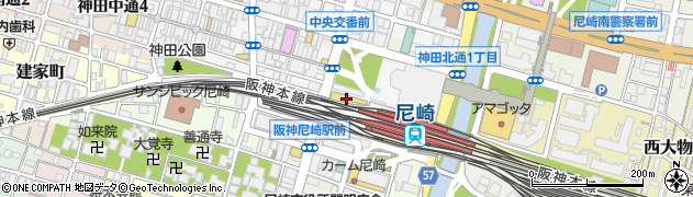 ハニーズ阪神尼崎店周辺の地図