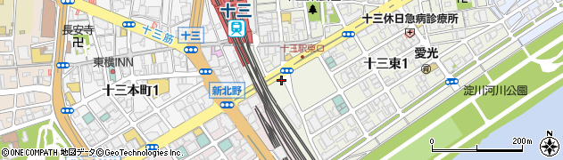 淀川警察署十三東交番周辺の地図