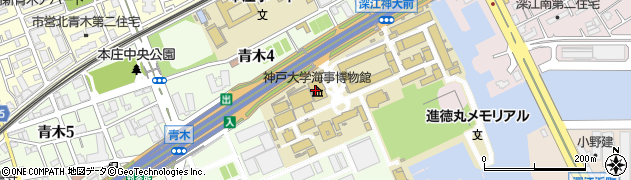 神戸大学　生協海事科学部ショップ・食堂周辺の地図