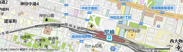 阪神尼崎駅北自転車駐車場周辺の地図