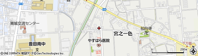 静岡県磐田市宮之一色691周辺の地図