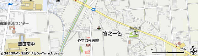 静岡県磐田市宮之一色809周辺の地図