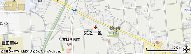 静岡県磐田市宮之一色791周辺の地図