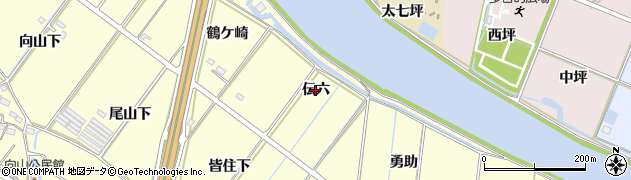 愛知県豊橋市船渡町（伝六）周辺の地図