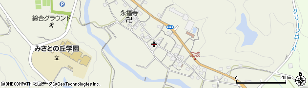 三重県津市美里町足坂周辺の地図