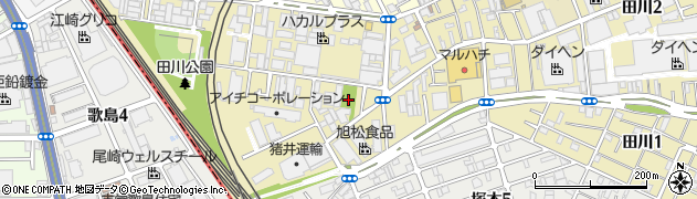 田川西公園周辺の地図