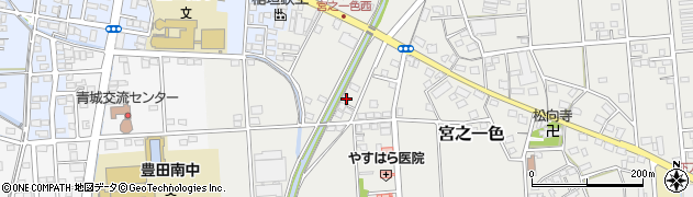静岡県磐田市宮之一色677周辺の地図