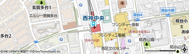 西神中央駅周辺の地図