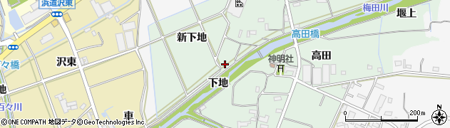 愛知県豊橋市高田町（下地）周辺の地図