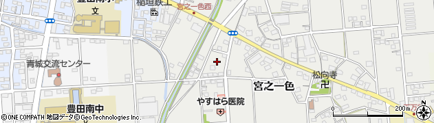 静岡県磐田市宮之一色686周辺の地図