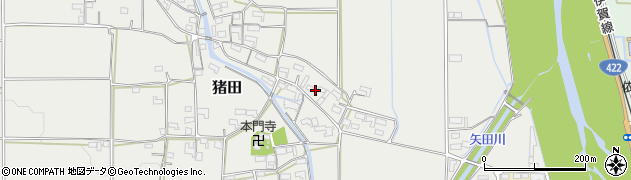 三重県伊賀市猪田5703周辺の地図