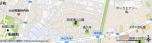 西塚第一公園周辺の地図