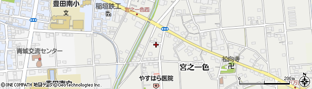 静岡県磐田市宮之一色640周辺の地図