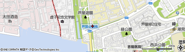 兵庫県芦屋市松浜町16-14周辺の地図