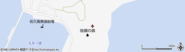 愛知県西尾市一色町佐久島（富士山）周辺の地図