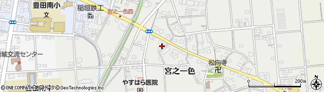 静岡県磐田市宮之一色795周辺の地図
