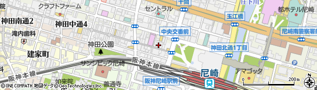 尼崎肉劇場周辺の地図