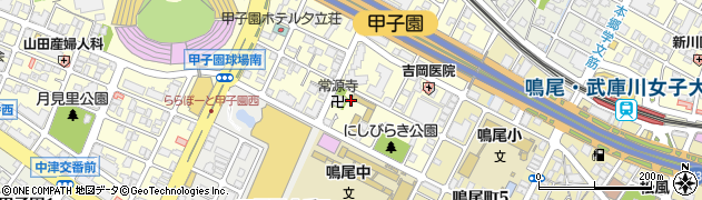 兵庫県西宮市甲子園七番町周辺の地図