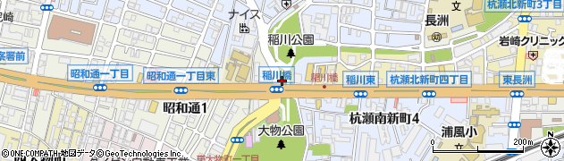 尼崎東警察署稲川橋交番周辺の地図