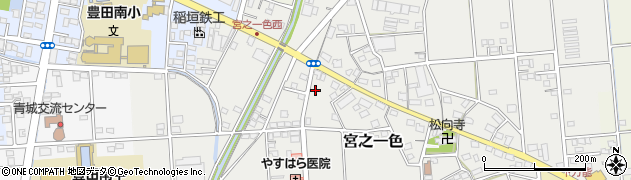 静岡県磐田市宮之一色800周辺の地図
