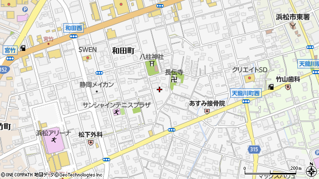 〒435-0016 静岡県浜松市中央区和田町の地図