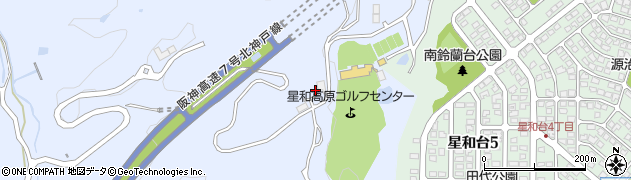 兵庫県神戸市北区山田町藍那（田代）周辺の地図
