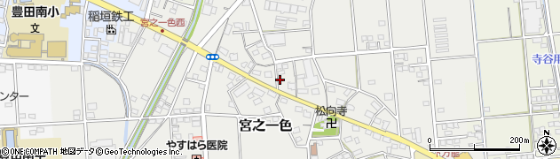 静岡県磐田市宮之一色54周辺の地図