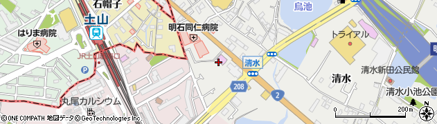 兵庫県明石市魚住町清水2169周辺の地図