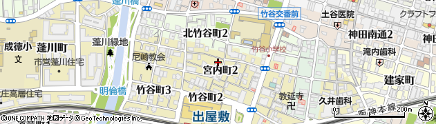 兵庫県尼崎市宮内町周辺の地図