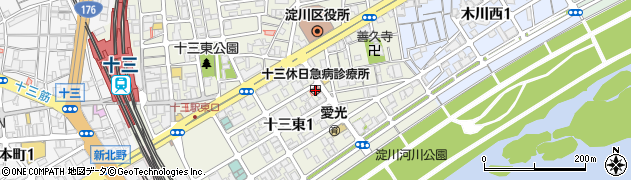 淀川区医師会訪問看護ステーション周辺の地図