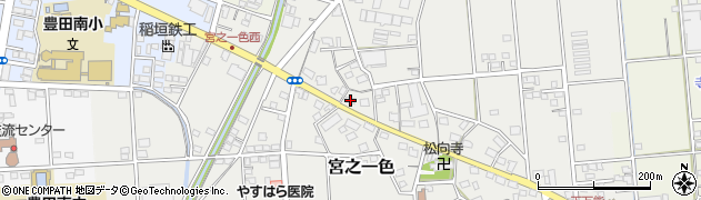静岡県磐田市宮之一色50周辺の地図