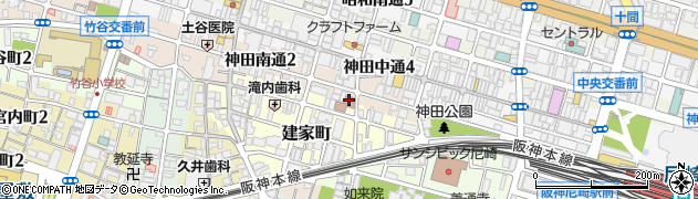 尼崎神田郵便局 ＡＴＭ周辺の地図