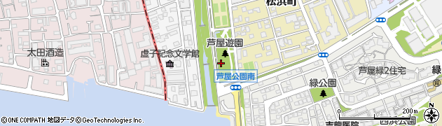 兵庫県芦屋市松浜町11周辺の地図