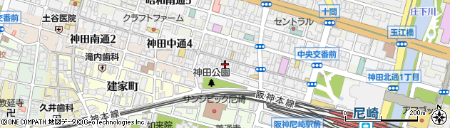 ダイソー尼崎中央店周辺の地図