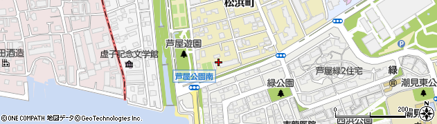 兵庫県芦屋市松浜町16周辺の地図