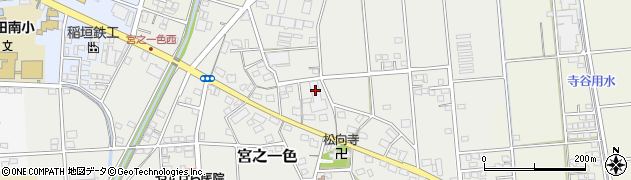 静岡県磐田市宮之一色61周辺の地図