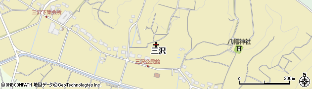 静岡県菊川市三沢周辺の地図